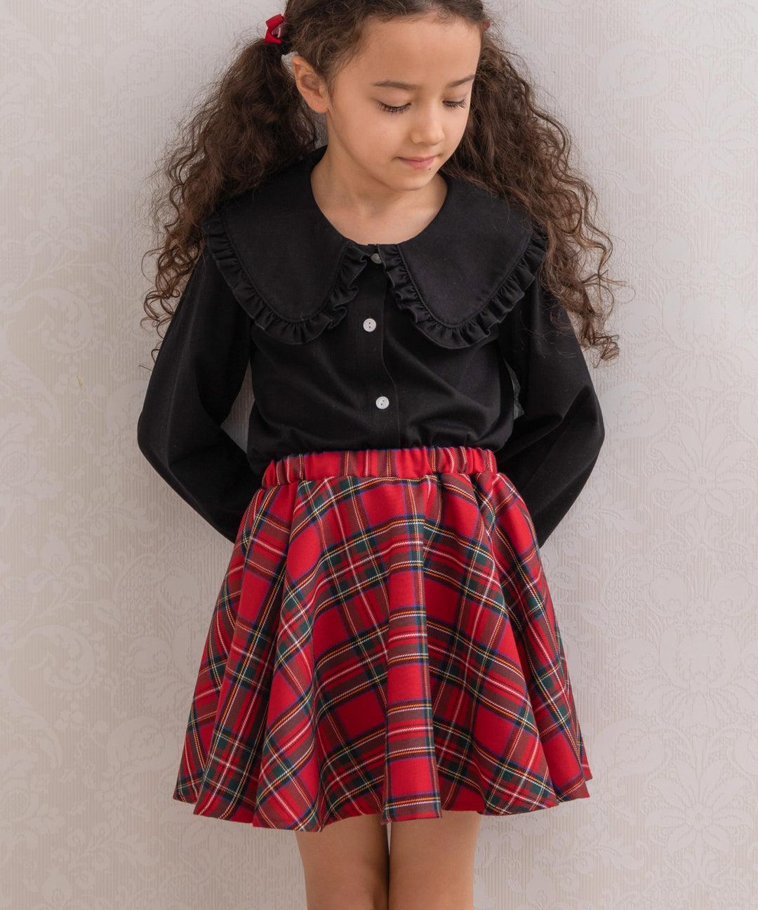 サーキュラースカート】 チェック柄 小学校 スカパン 通学 子供服