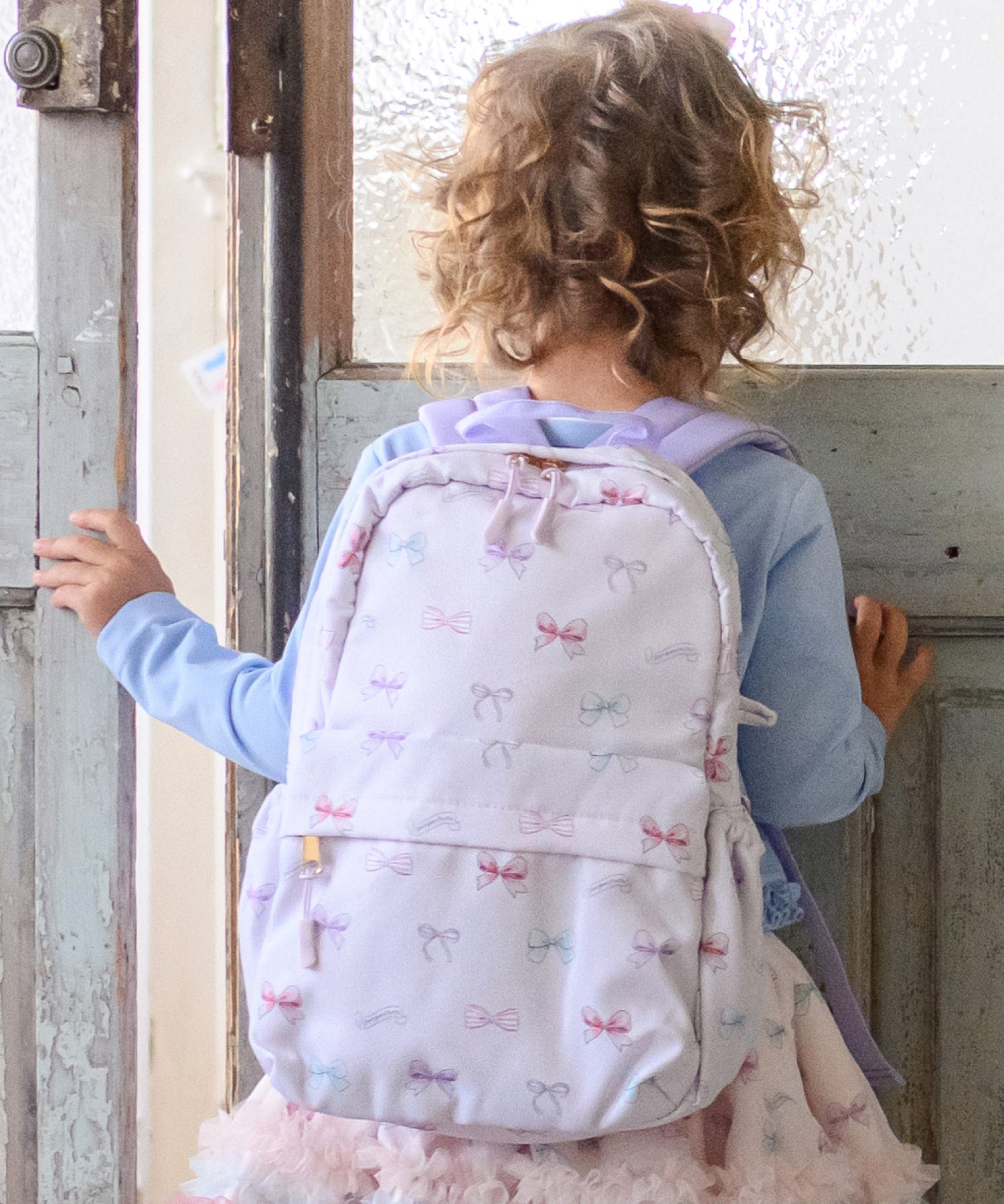 撥水マルチポケットリュック/リボンパレード