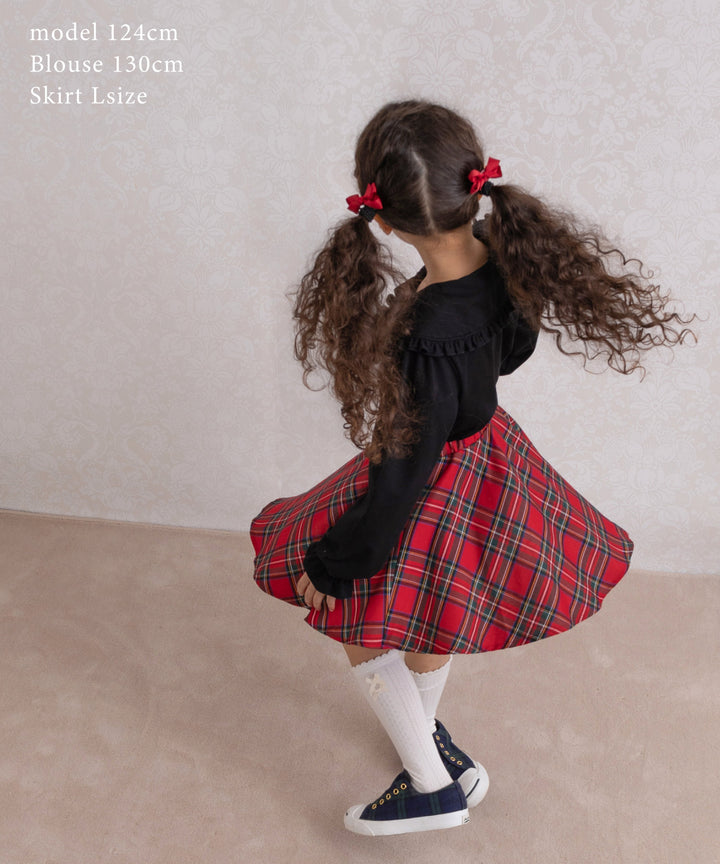 サーキュラースカート】 チェック柄 小学校 スカパン 通学 子供服