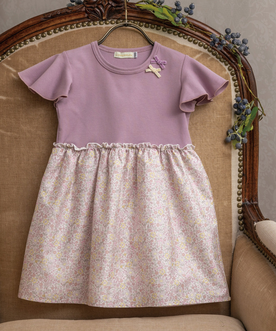 パンパンチュチュ フラワー刺繍付きドレス &ジャケットセット　120サイズ 女の子のフォーマルウェア｜卒園式や入学式、発表会はお写真映え