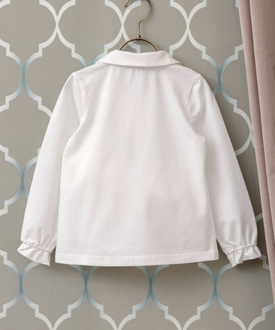 クラシカルフリルブラウス/ホワイト