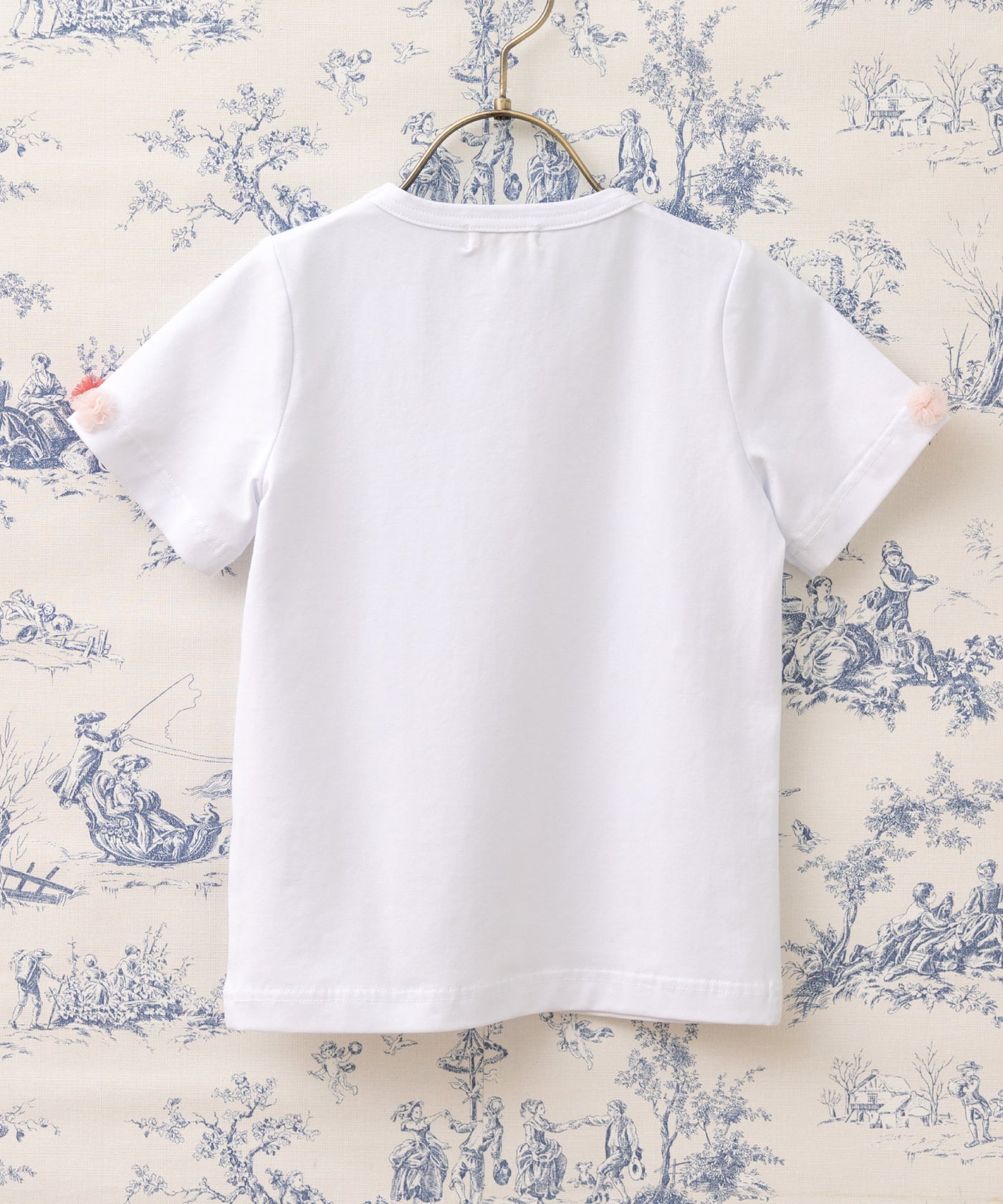 いちごネックレストップス(半袖)/ホワイト