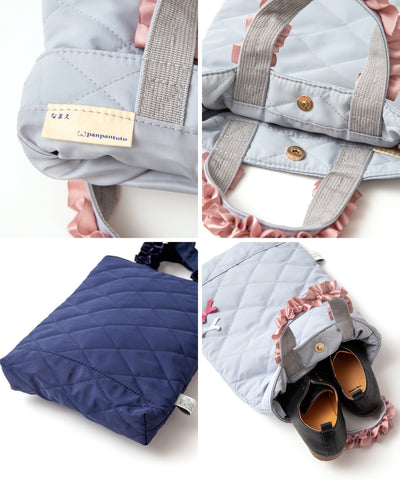 【刺繍30%OFF】リボンフリルレッスンバッグ2点セット(12月下旬〜お届け)