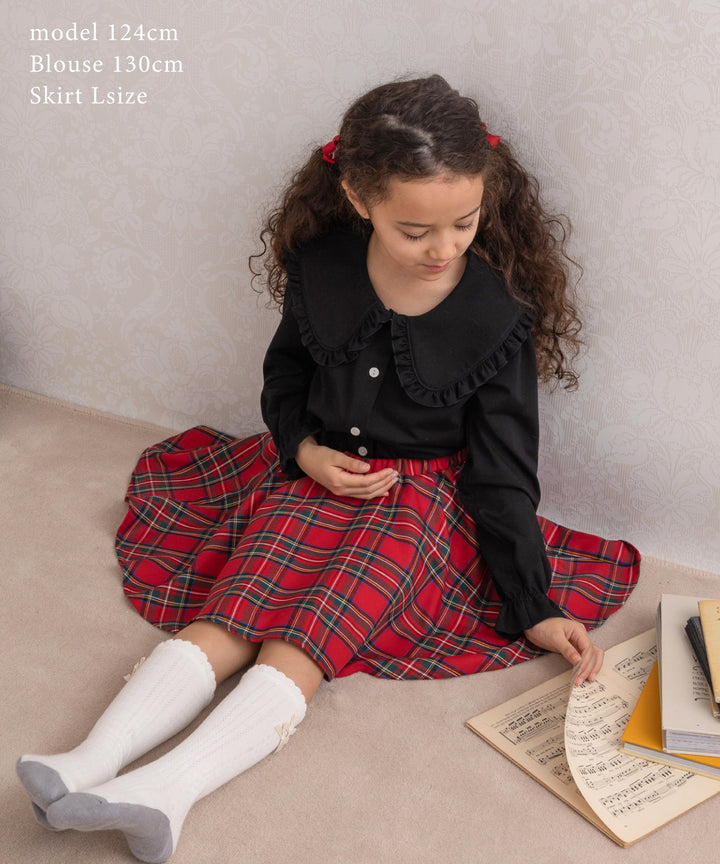 サーキュラースカート】 チェック柄 小学校 スカパン 通学 子供服