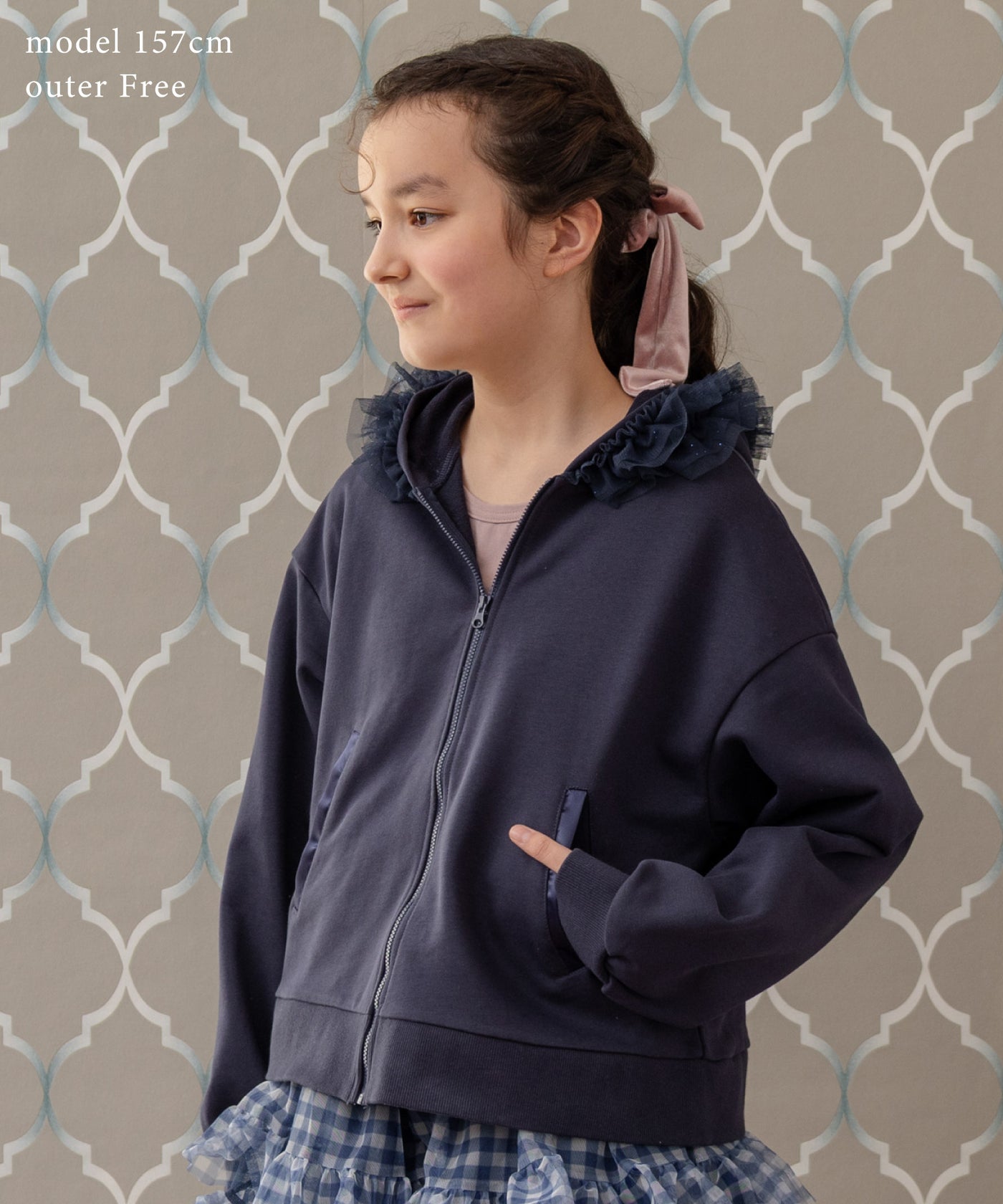 【ONLINE・直営限定】チュールラッフルパーカー(ママサイズ)