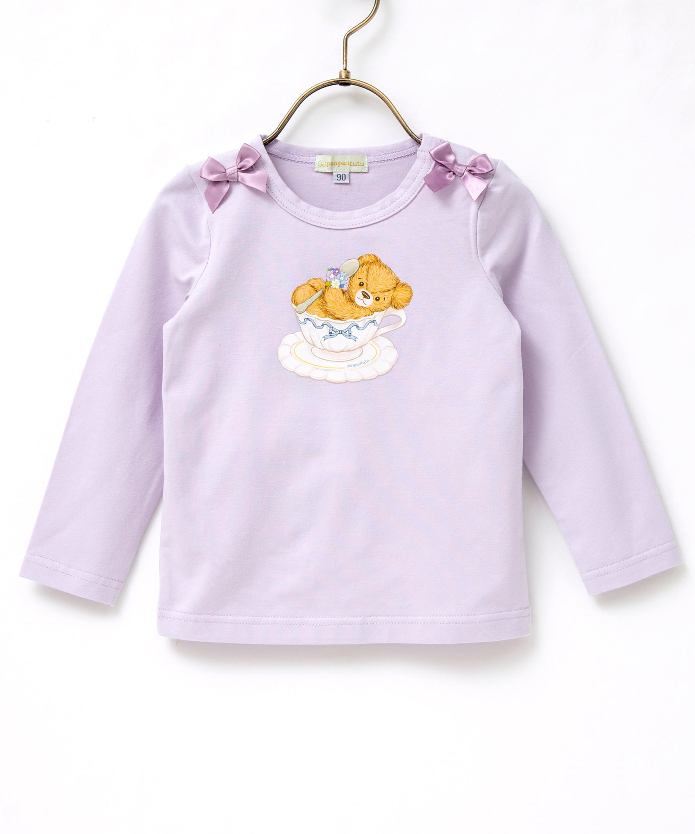 ティーカップベアトップス(長袖)/ラベンダー
