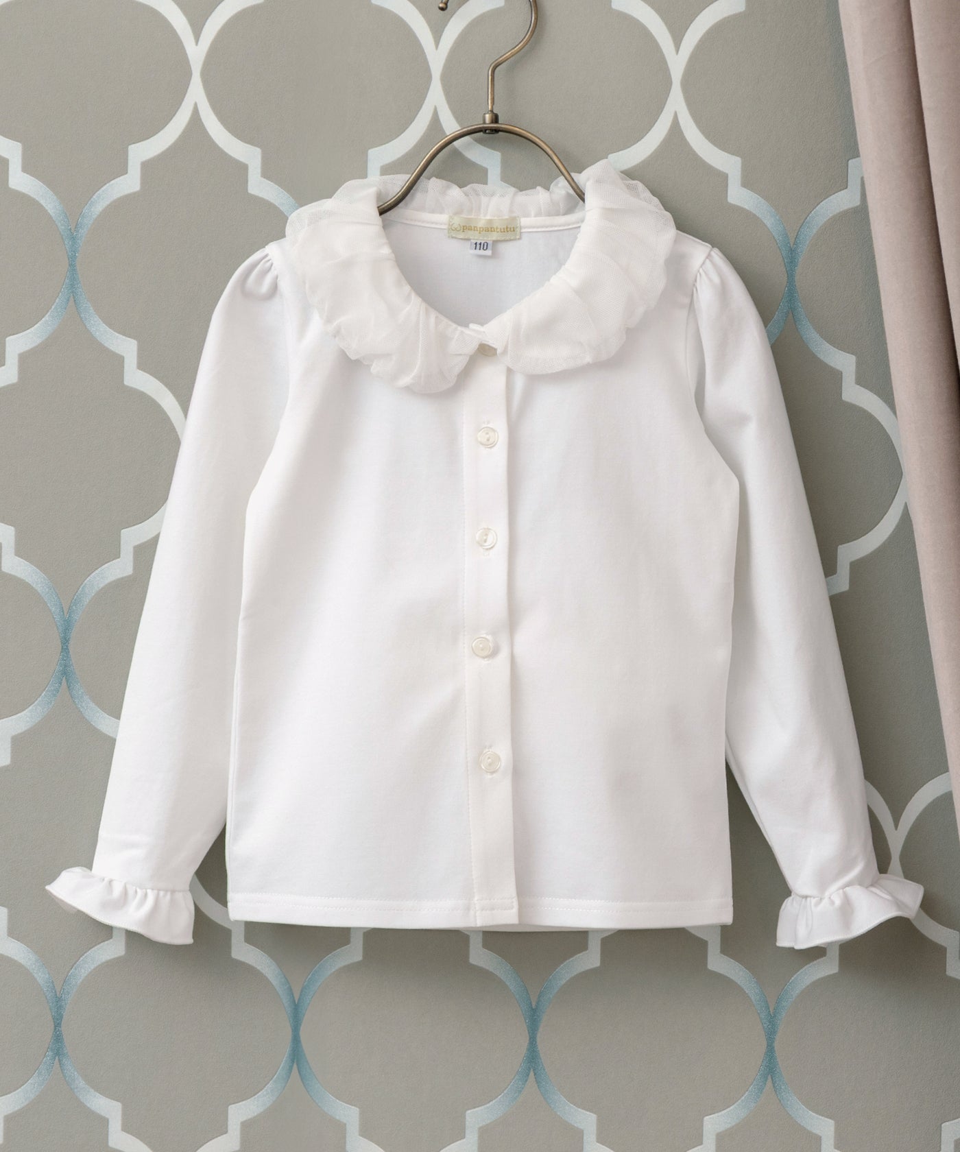 ふんわりえりのブラウス/ホワイト