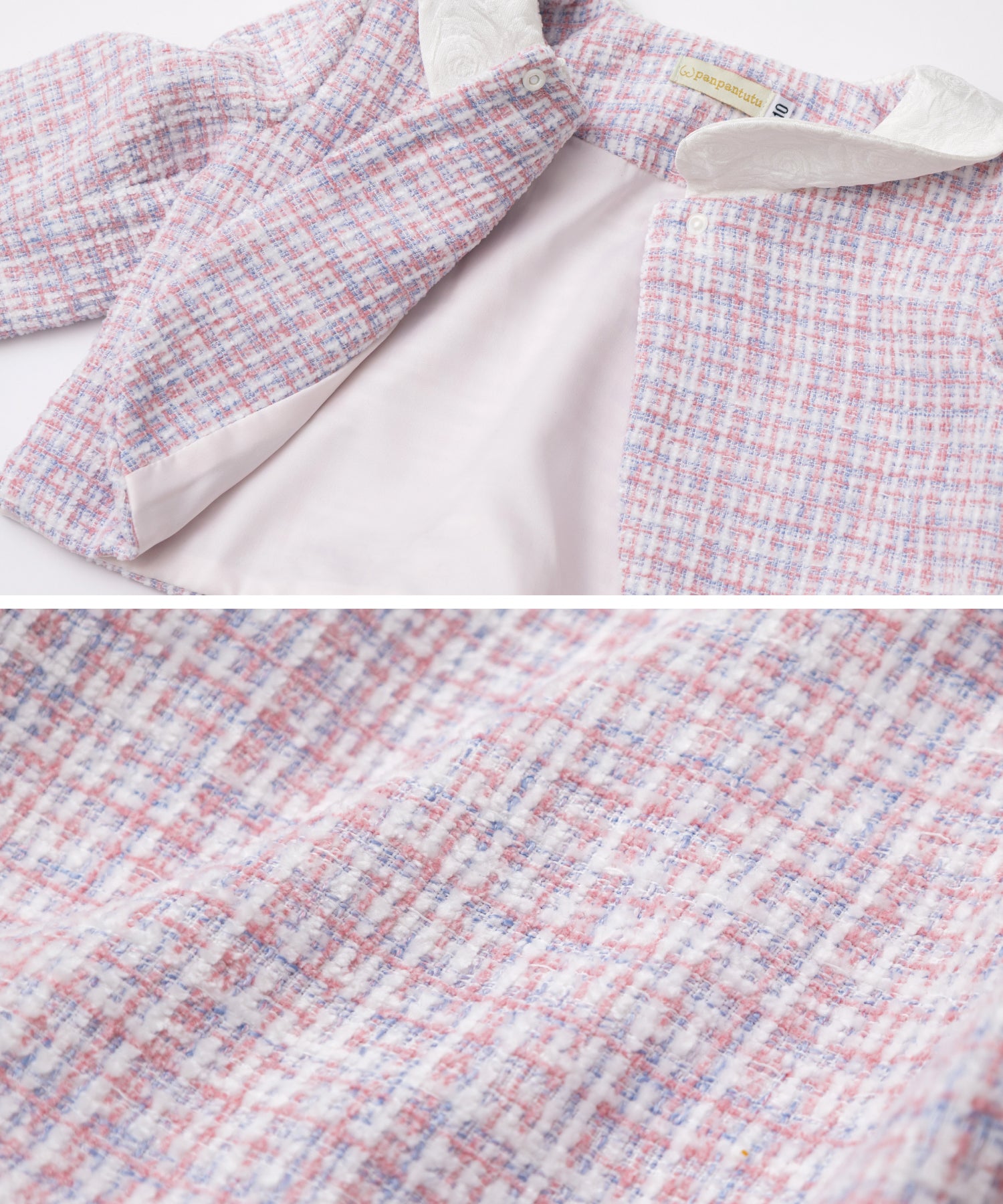 お花とリボンのフォーマルセットアップ(2点セット)/ピンクツイード