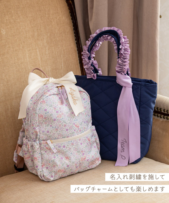 推しリボン】 シュシュ 名入れ刺繍 推しカラー ネームタグ おしゃれ