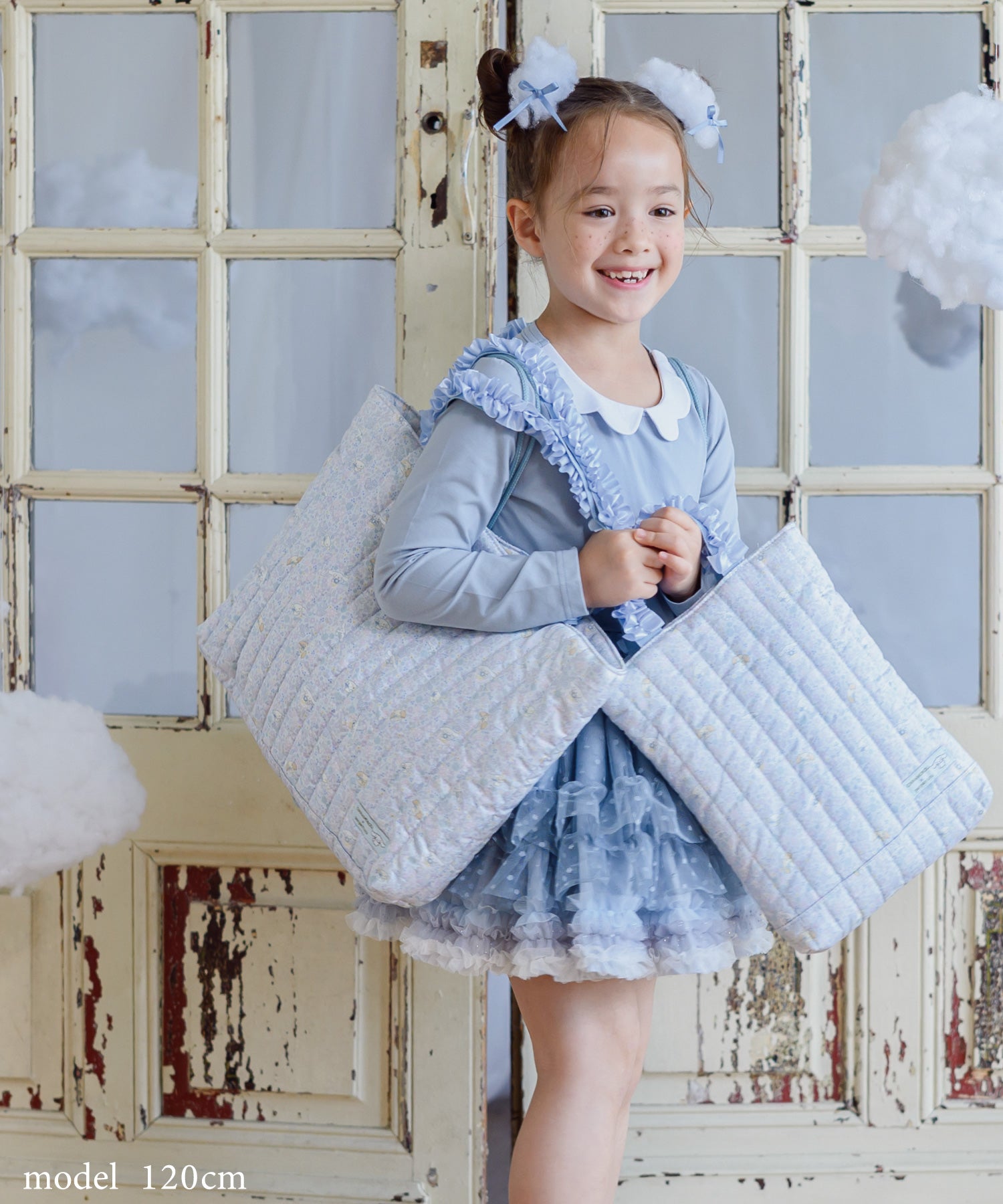 【シナモロール】フリルレッスンバッグ/シューズバッグ/ナップサック