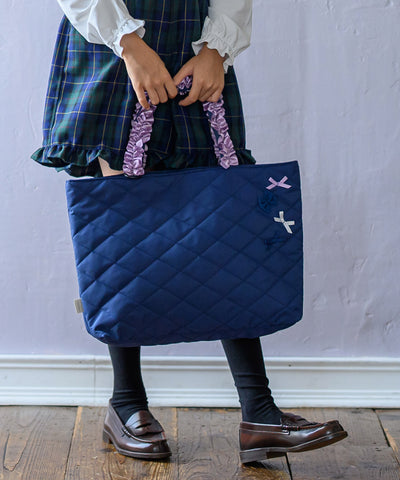 【刺繍30%OFF】リボンフリルレッスンバッグ2点セット(12月下旬〜お届け)