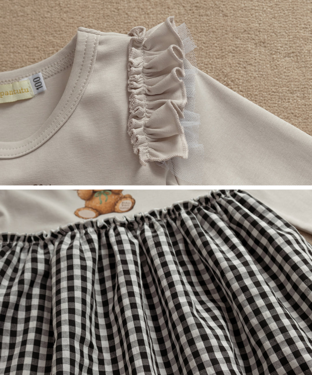 ドッキングワンピ】 プードル 女の子 子供服 ワンピース かわいい 犬