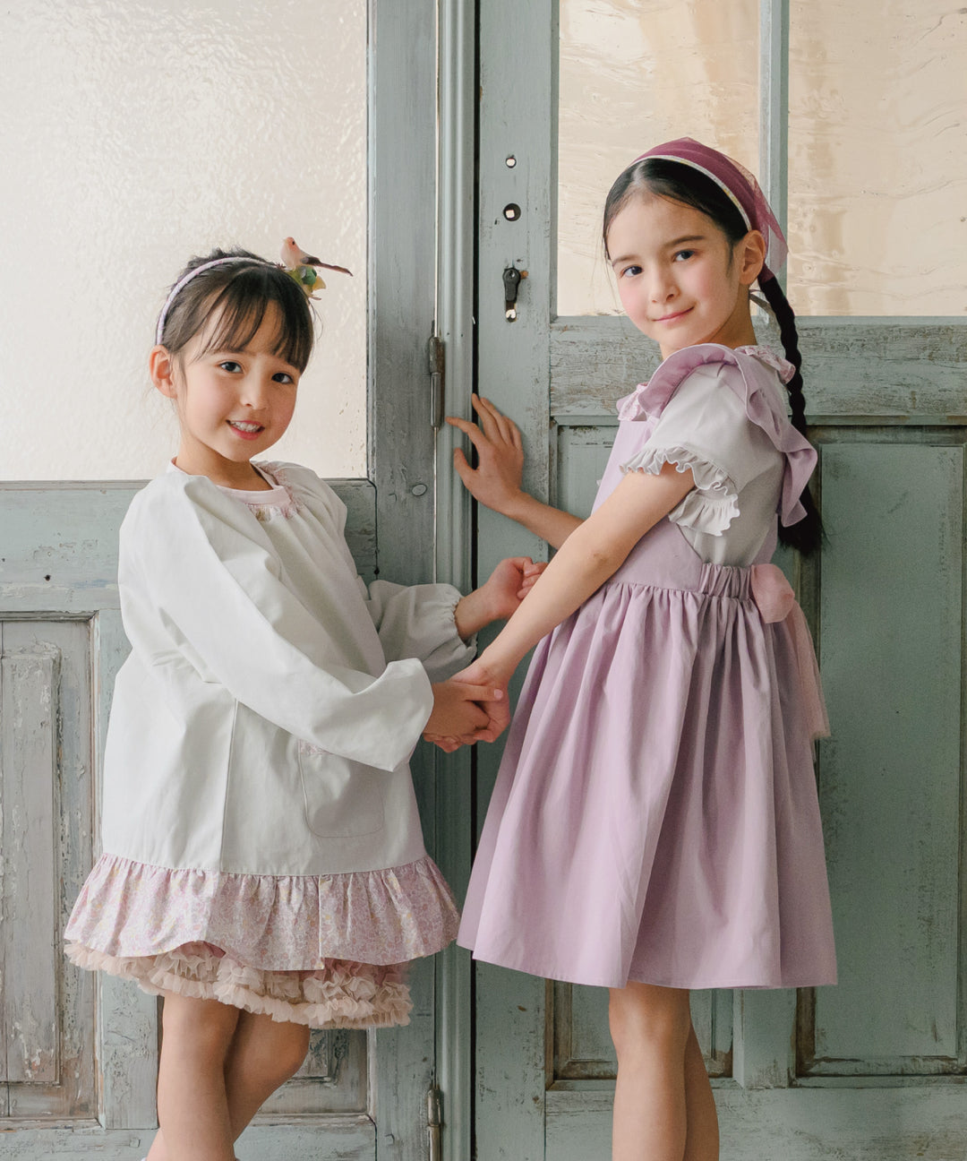 スモック】幼稚園 保育園 通園 子供 キッズ かわいい エプロン 長袖 花
