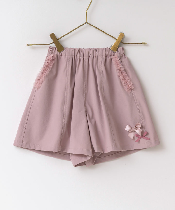 撥水キュロット】ピンク 女の子 子供服 ショートパンツ アウトドア