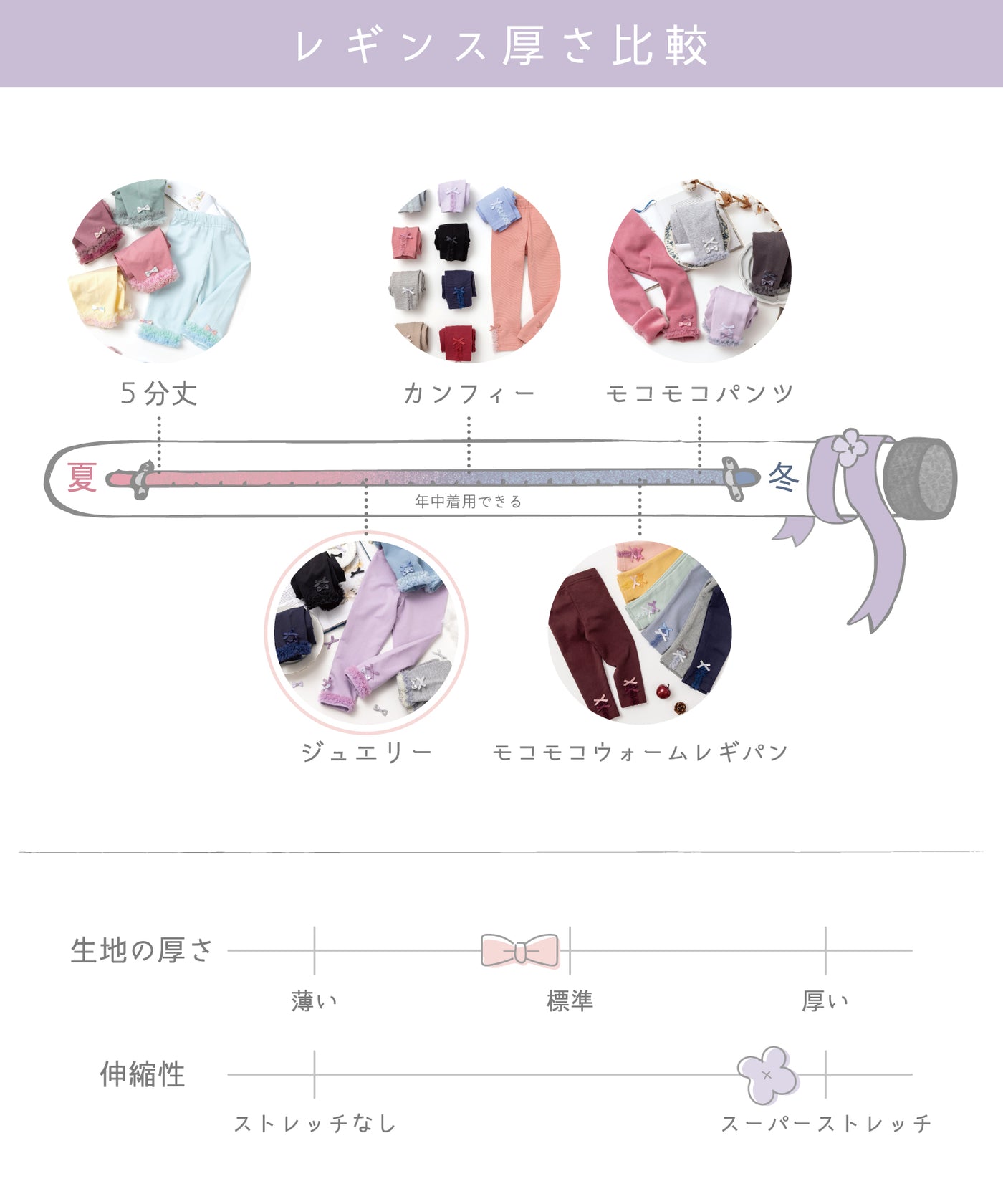チュールリボンレギンス/ジュエリー