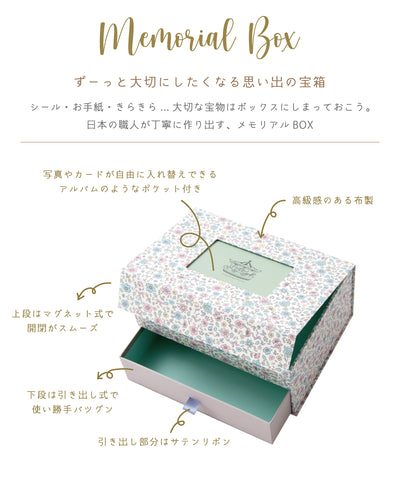 メモリアルBOX/ローズミルクティー(出産祝い7点set)
