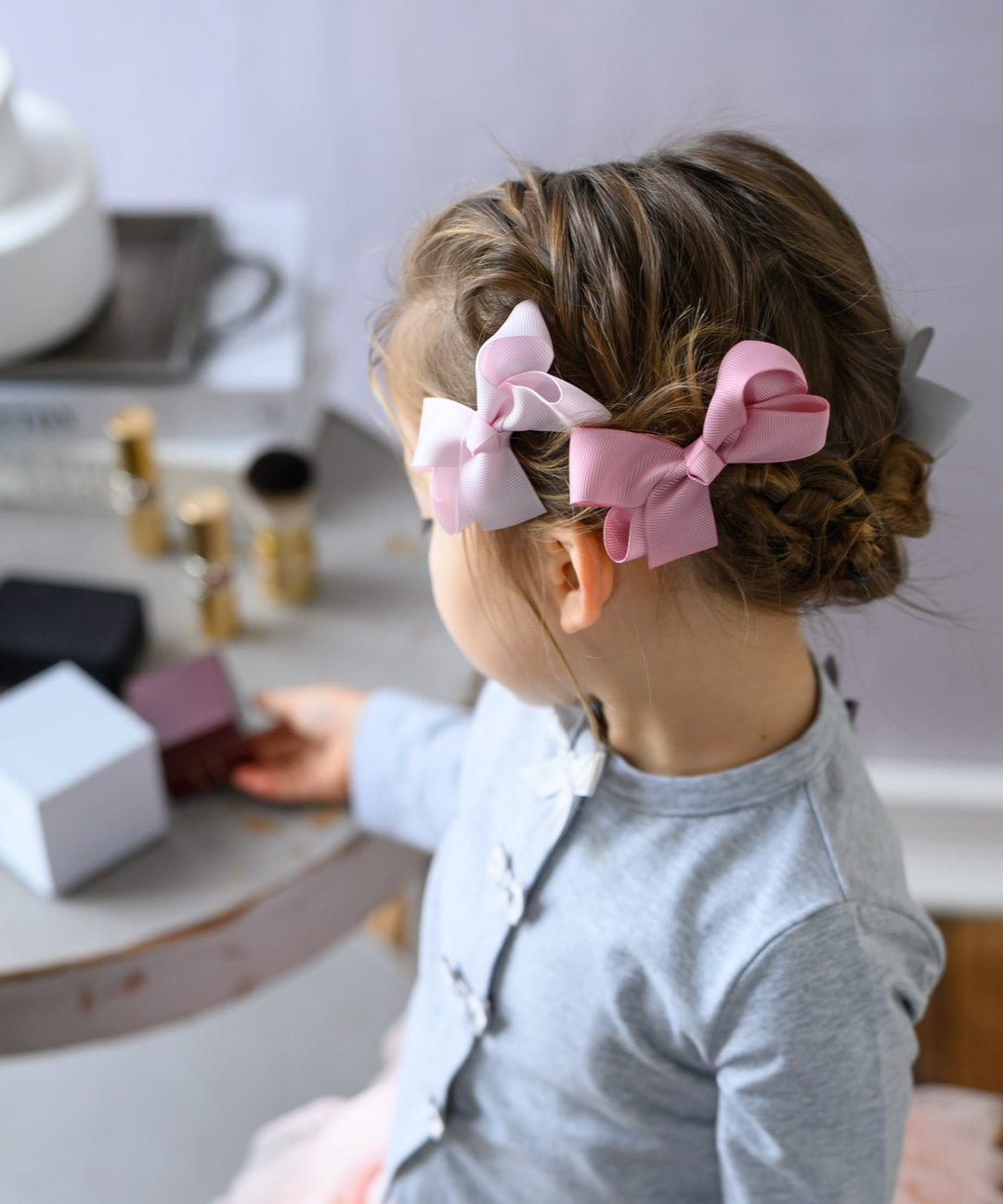 グレースリボンヘアピンアアクセ ヘアゴム こども 子供 キッズ ヘア