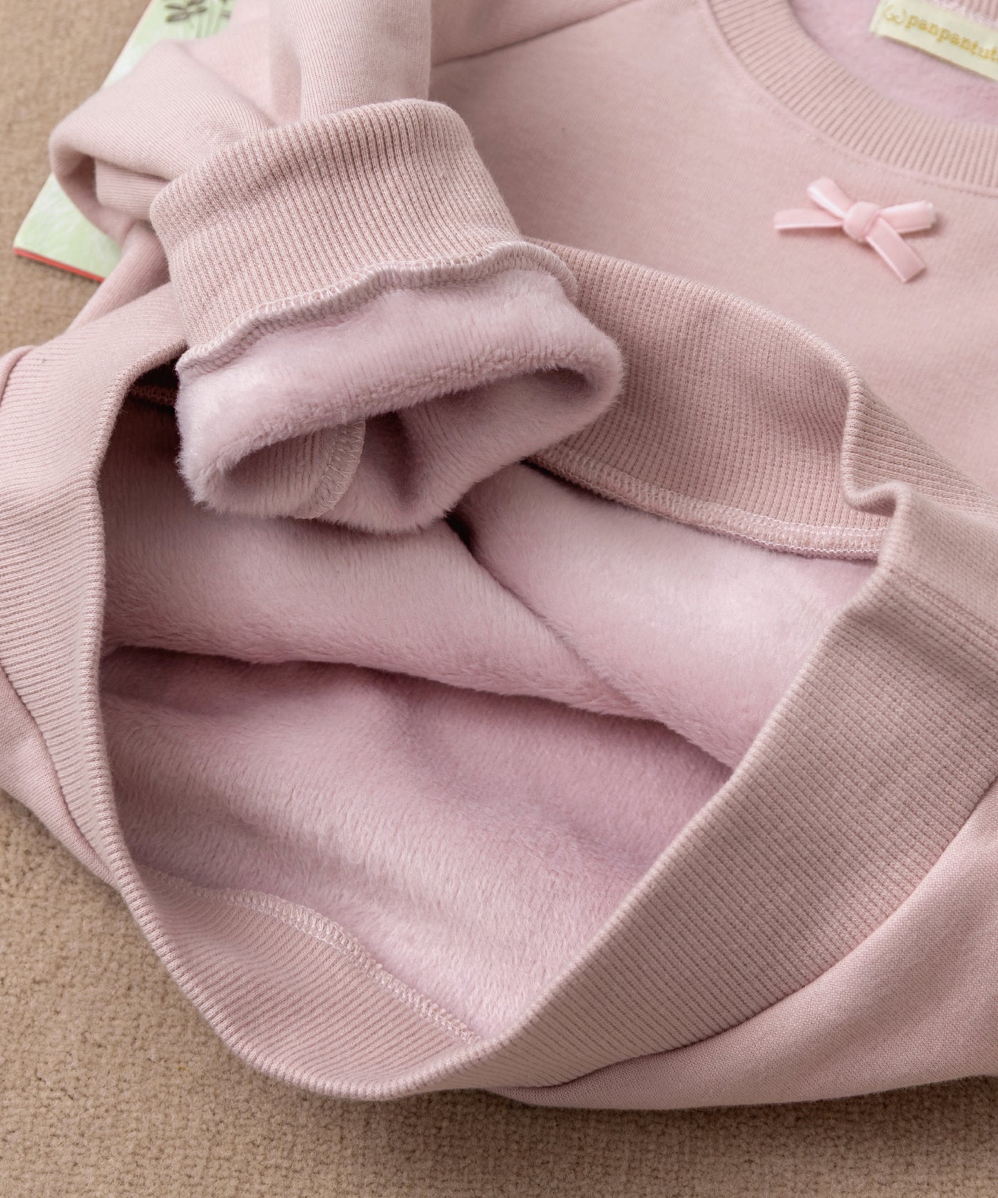 もこもこスウェットトップ/ミルクピンク