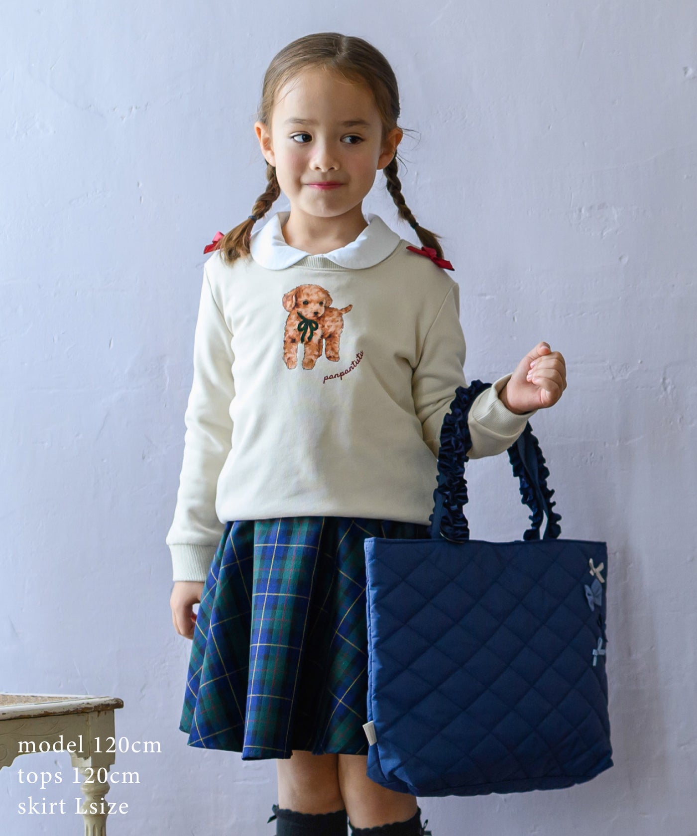 【刺繍30%OFF】リボンフリルレッスンバッグ2点セット(12月下旬〜お届け)