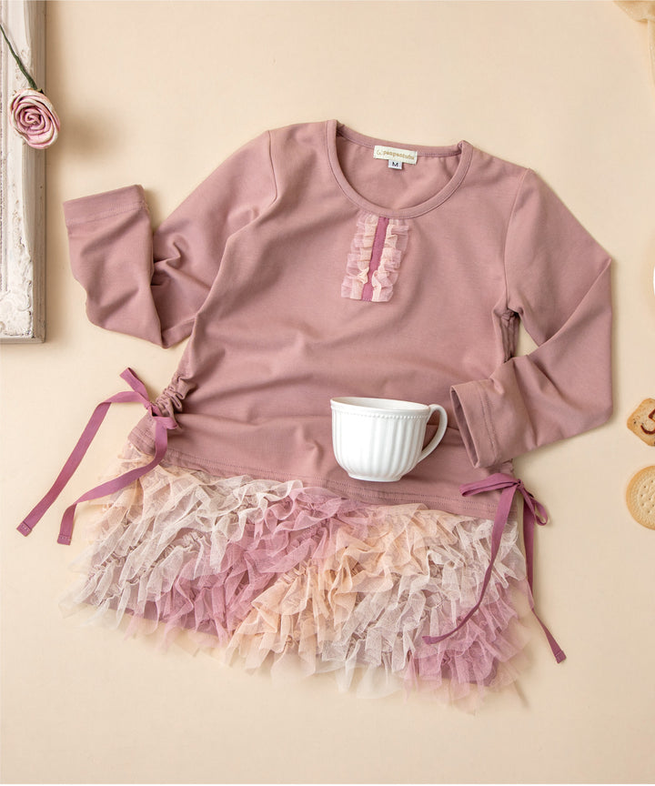 ミルフィーユワンピース キッズ ジュニア 子供 発表会 上品