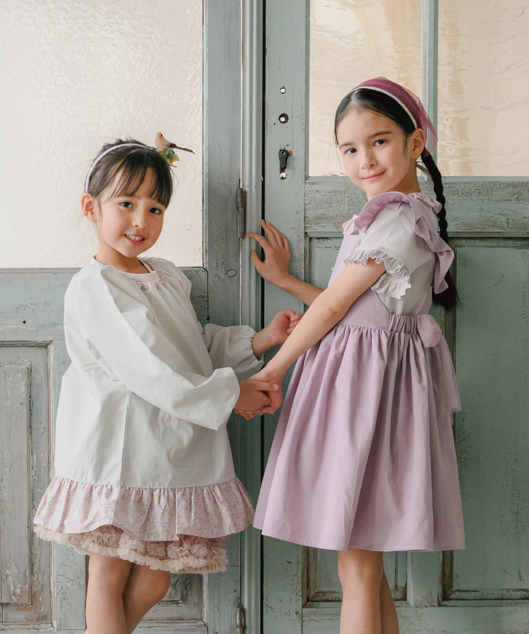 スモック】幼稚園 保育園 通園 子供 キッズ かわいい エプロン 長袖 花