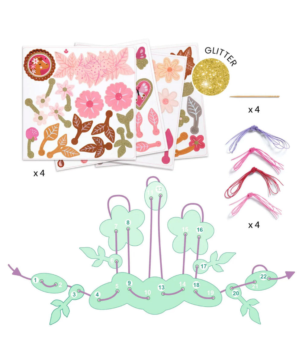 女の子 ジュエリークラフト 作成キット キラキラ おうち遊び アクセサリー アクセサリーキット】 DJECO ジェコ 工作キット おしゃれ アクセサリー