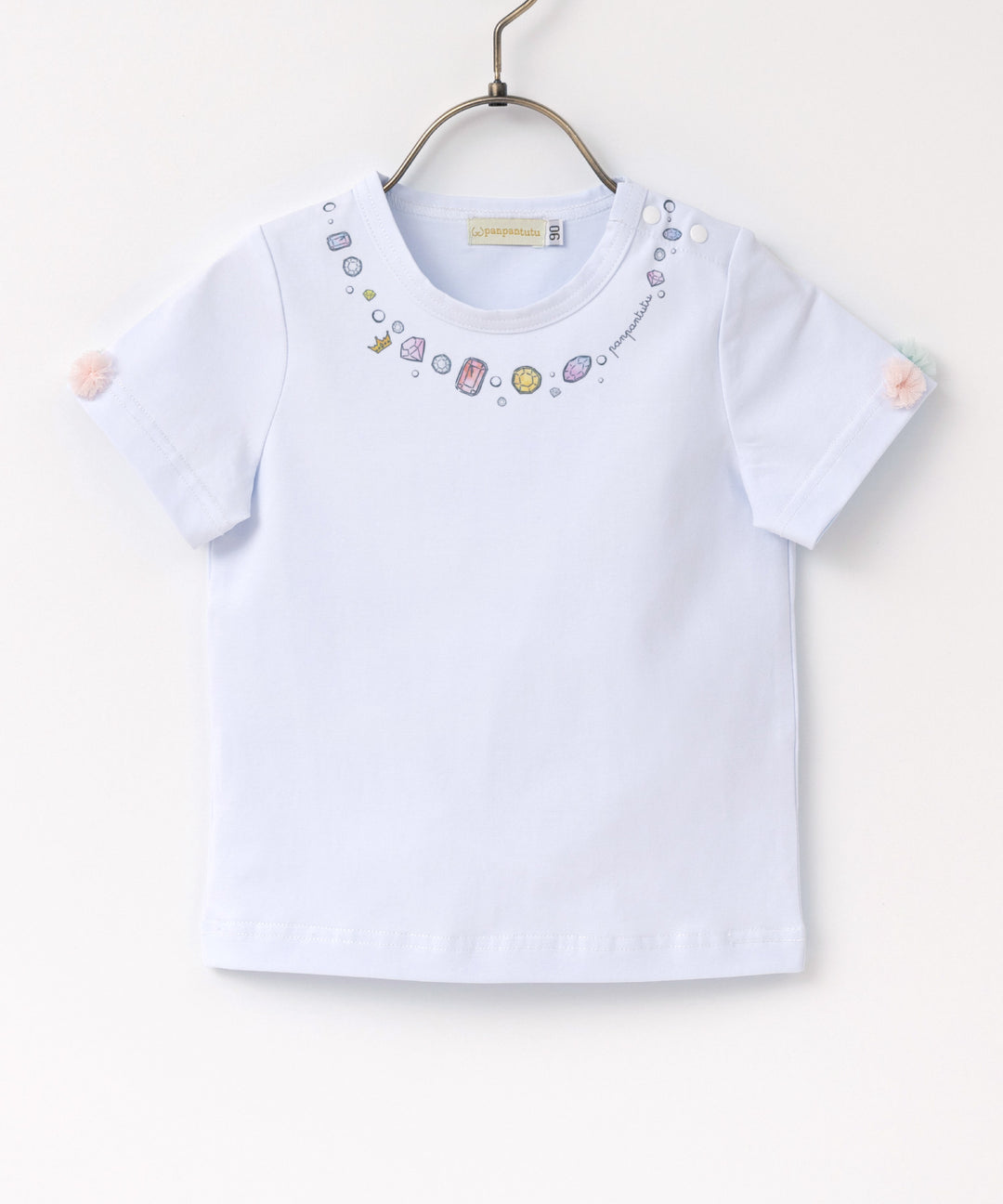 Tシャツ】 トップス 女の子 子供服 ネックレス おしゃれ トロンプイユ