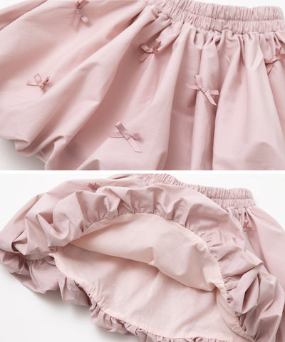 リボンパレードバルーンスカート/フレンチピンク