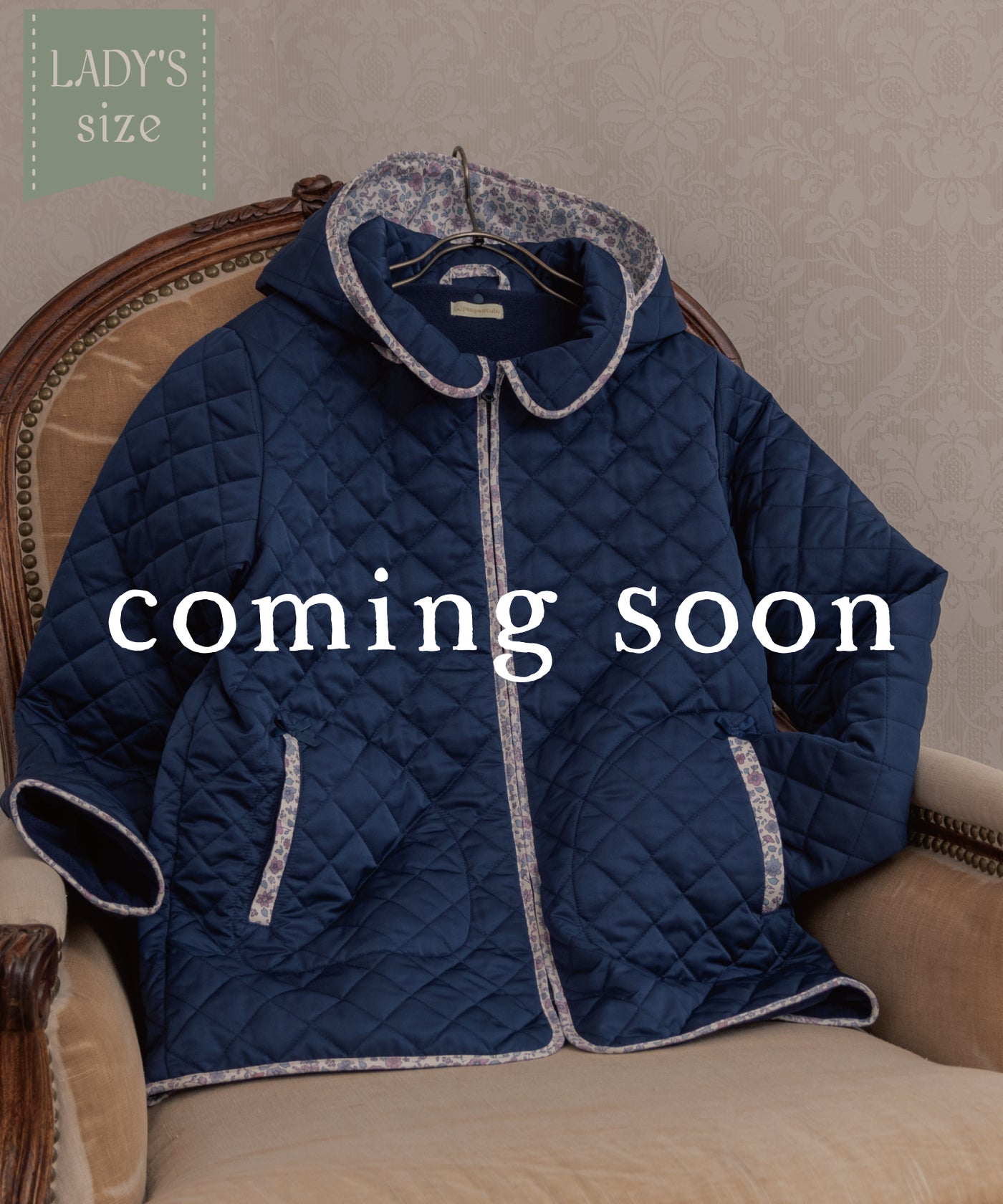 【ONLINE・直営限定】2wayフラワーキルトショートコート(ママサイズ)