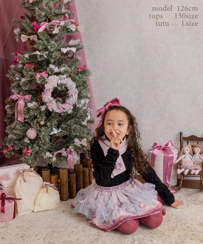 【ご予約】お花とリボンのデコレーションチュチュ/ピンクダイアモンド(12月上旬〜お届け)