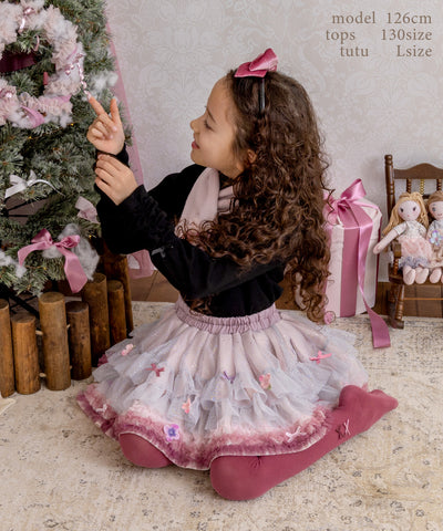 【ご予約】お花とリボンのデコレーションチュチュ/ピンクダイアモンド(12月上旬〜お届け)