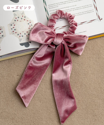 2wayファンリボンシュシュ(ベルベット)