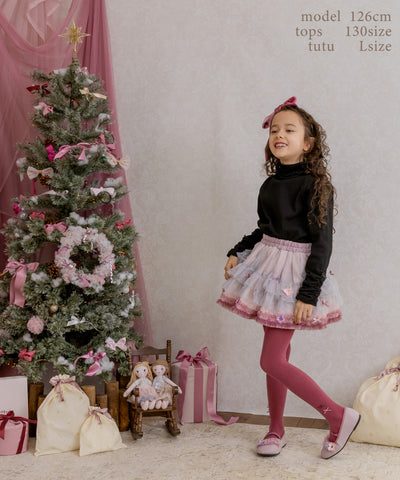 【ご予約】お花とリボンのデコレーションチュチュ/ピンクダイアモンド(12月上旬〜お届け)