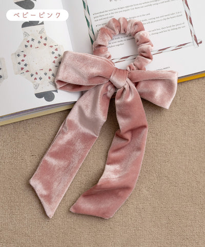 2wayファンリボンシュシュ(ベルベット)