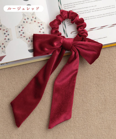 2wayファンリボンシュシュ(ベルベット)