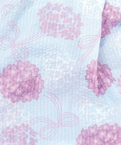 フリル甚平セットアップ/紫陽花リボン
