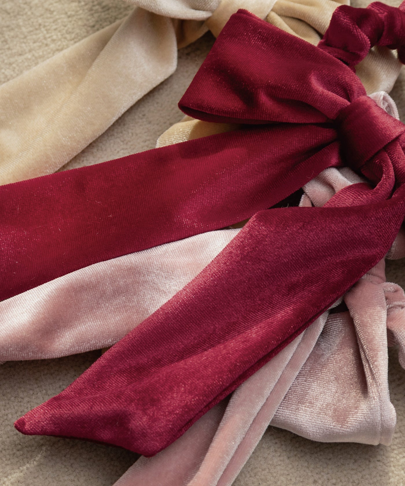 2wayファンリボンシュシュ(ベルベット)