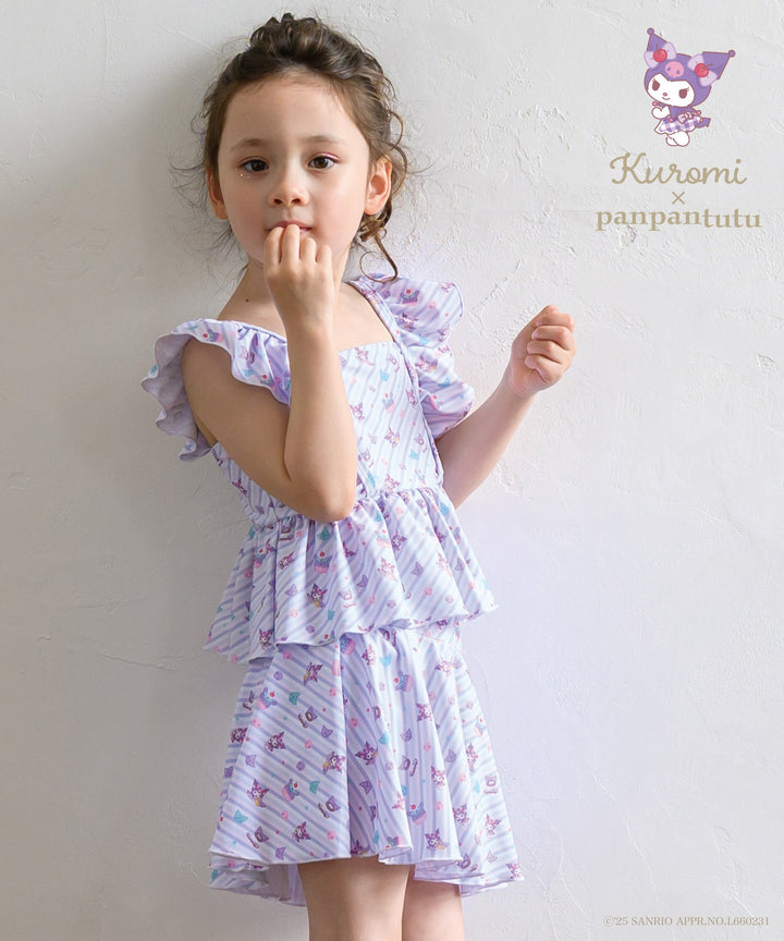 クロミ】 水着 セットアップ サンリオ フリル セパレート 幼稚園