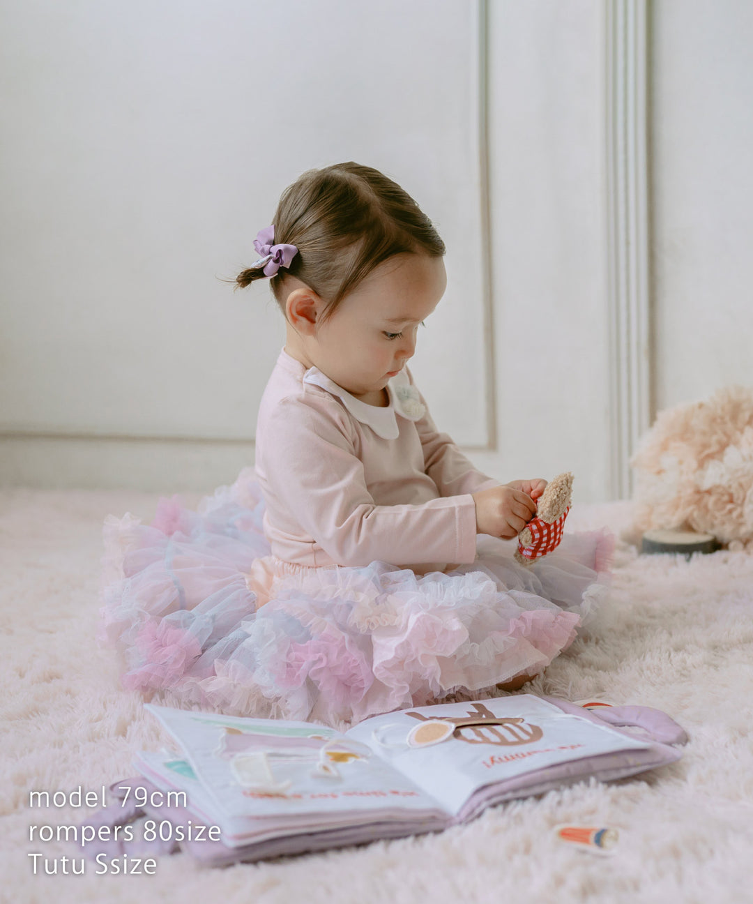 エンジェルカラーロンパース(長袖)/クリームピンク – パンパンチュチュ