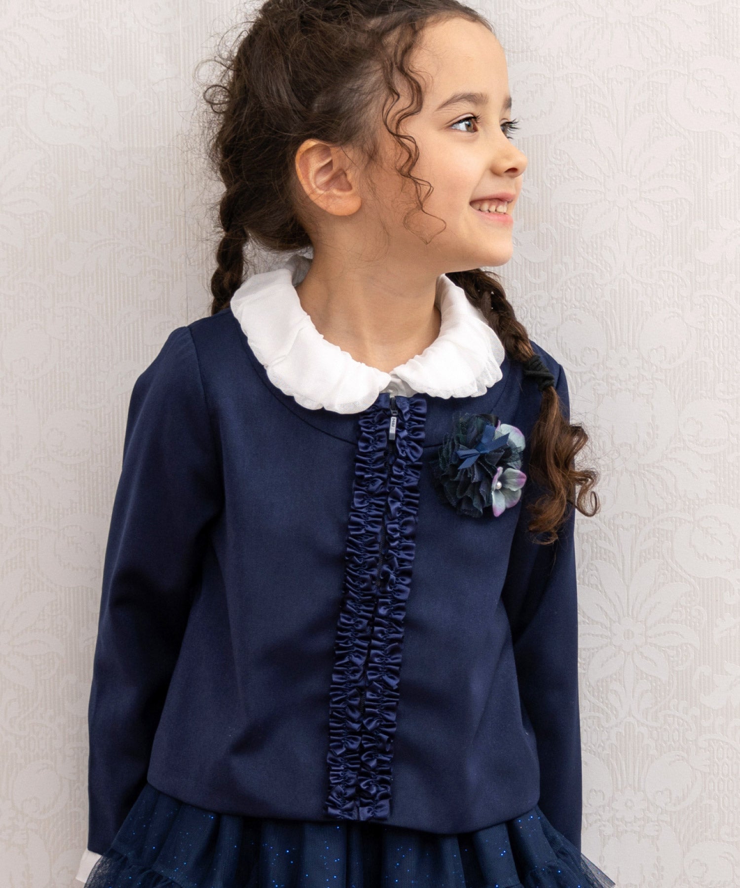 お花とリボンコサージュ