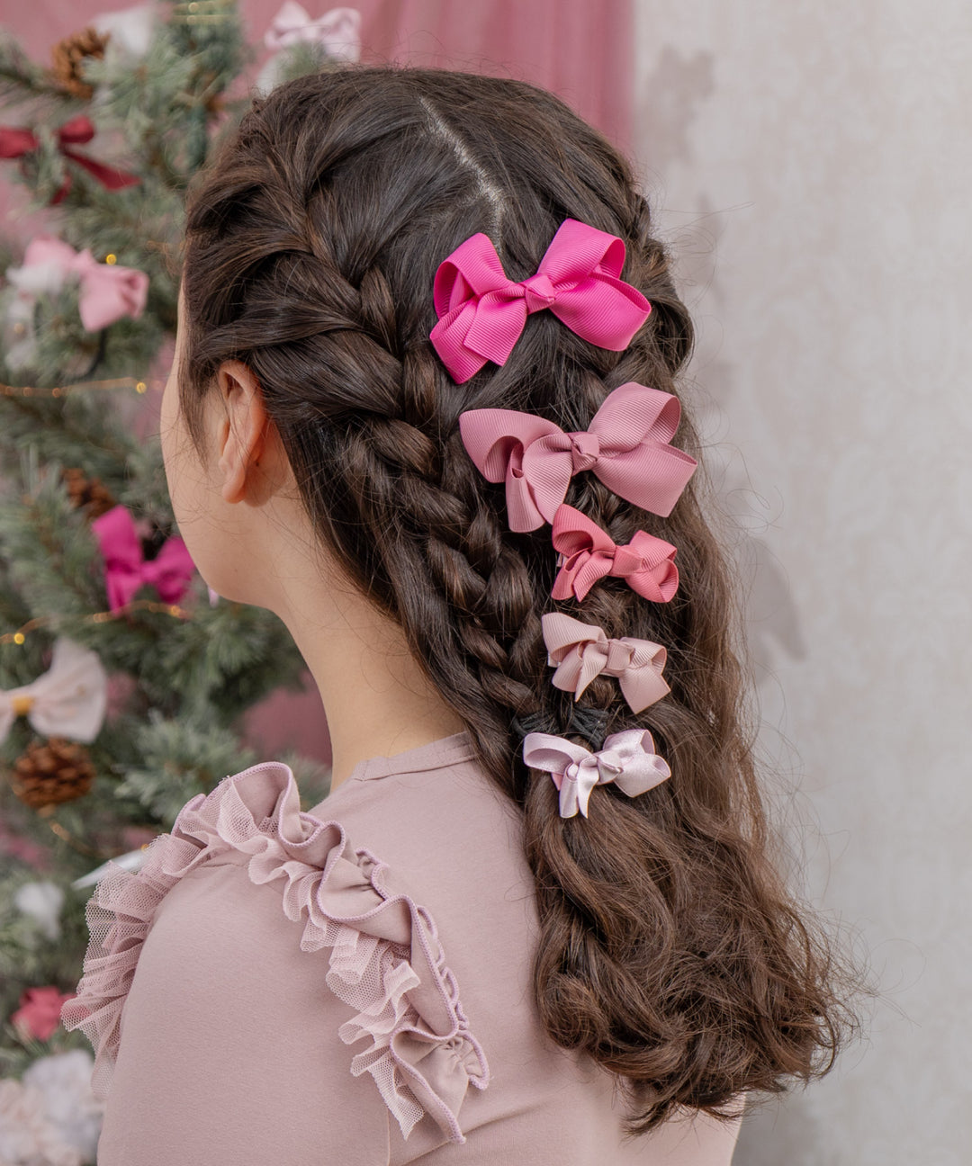 グレースリボンヘアピンアアクセ ヘアゴム こども 子供 キッズ ヘア
