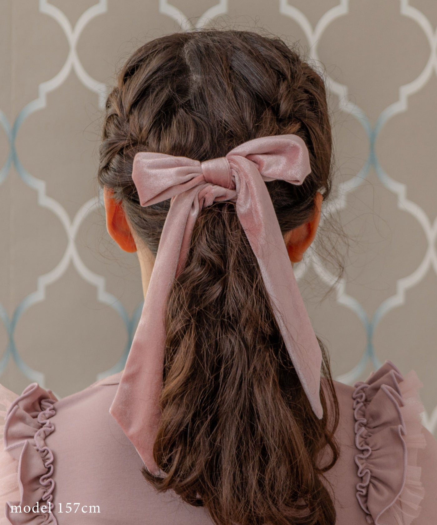 2wayファンリボンシュシュ(ベルベット)