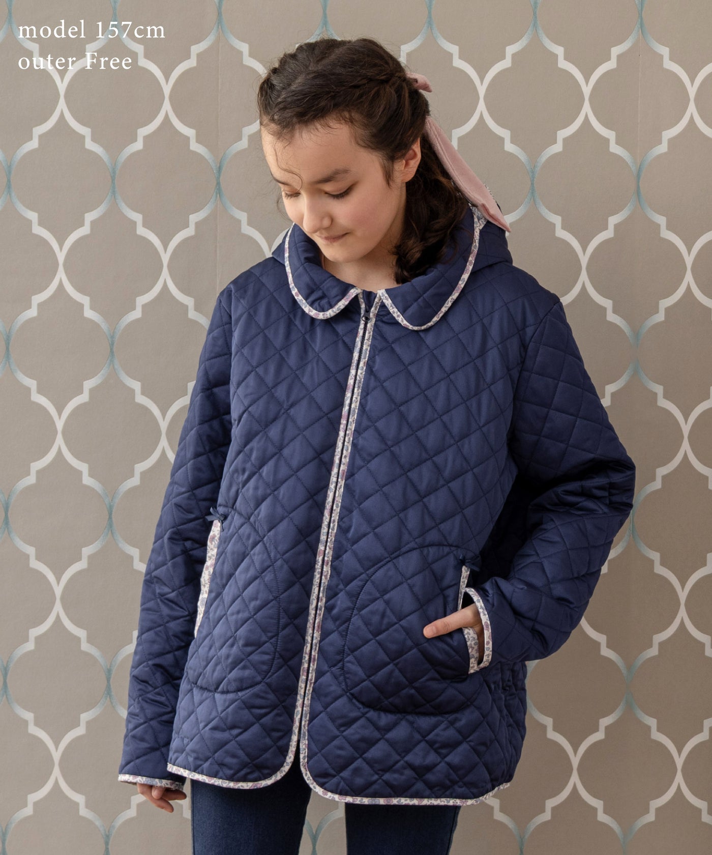 【ONLINE・直営限定】2wayフラワーキルトショートコート(ママサイズ)