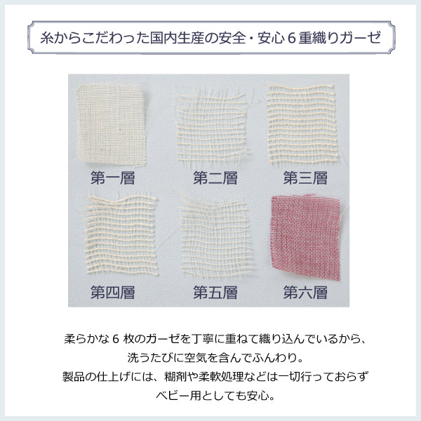 ふんわりガーゼハンカチ(6重織りガーゼ) – パンパンチュチュ公式  