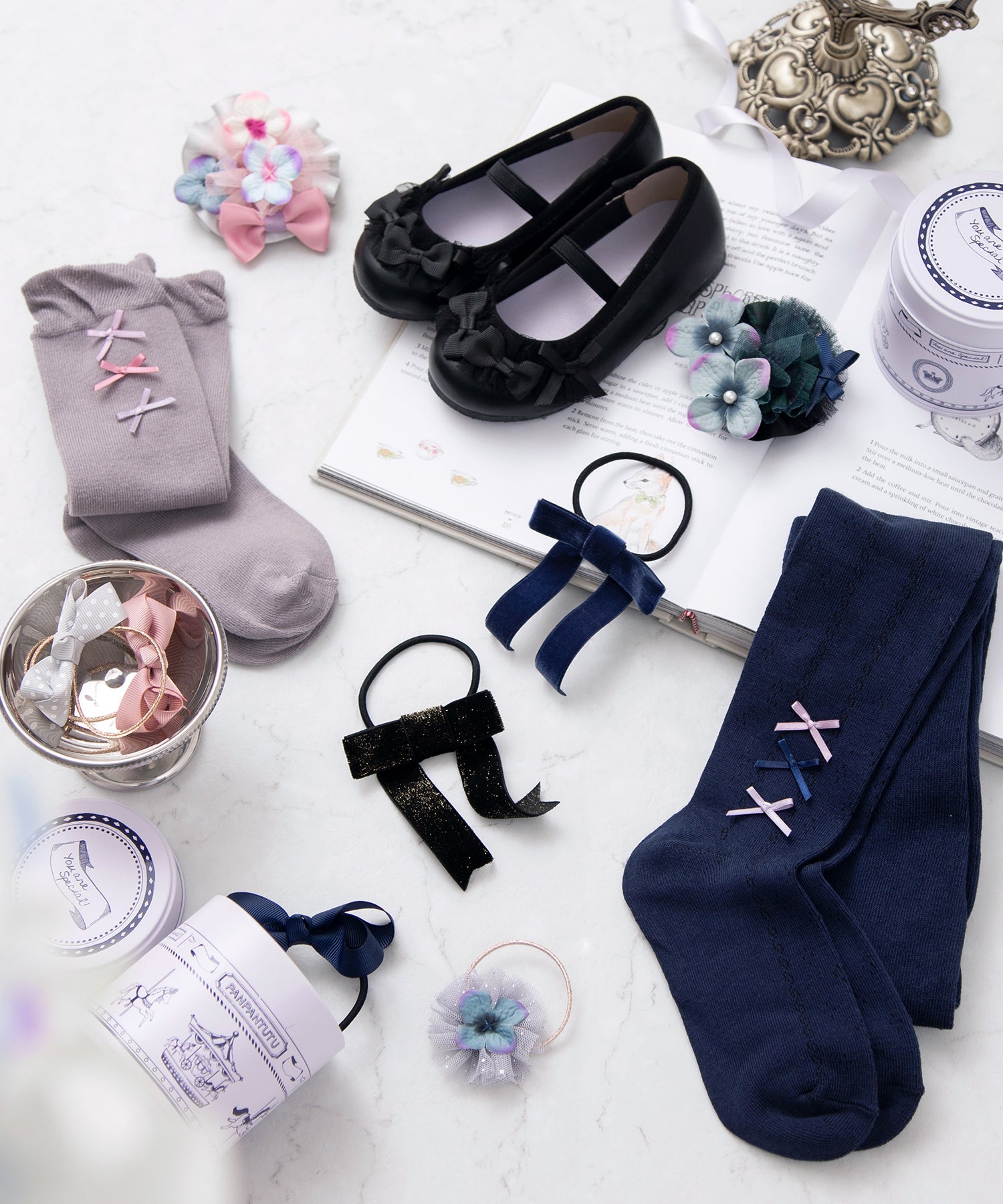 お花とリボンコサージュ