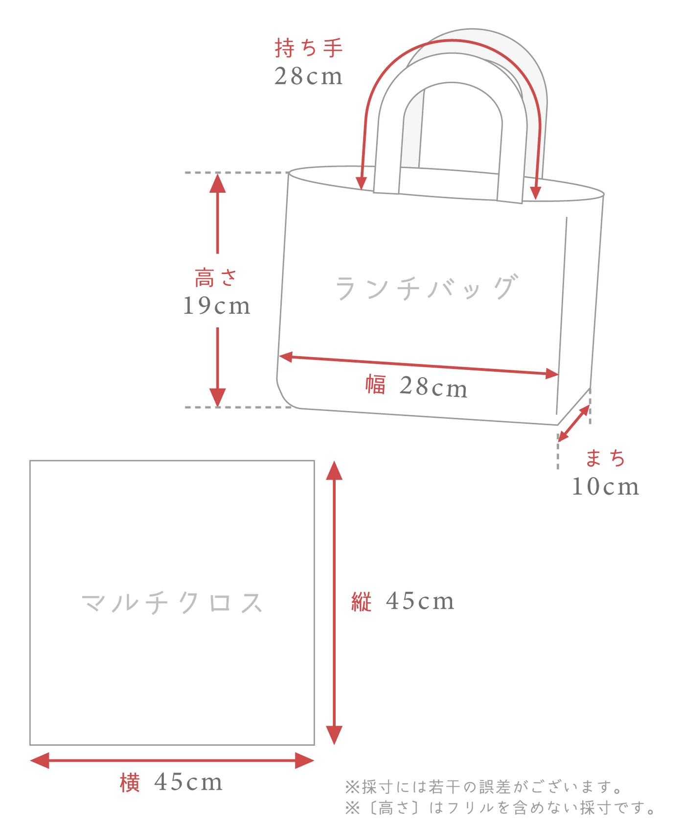 ランチバッグ / マルチクロス　テディベアマーチ